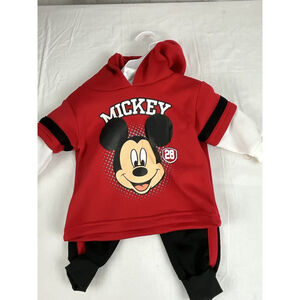 Disney Baby 2 Piece Set Mickey Mouse Hoodie/sweatpants 12 Months